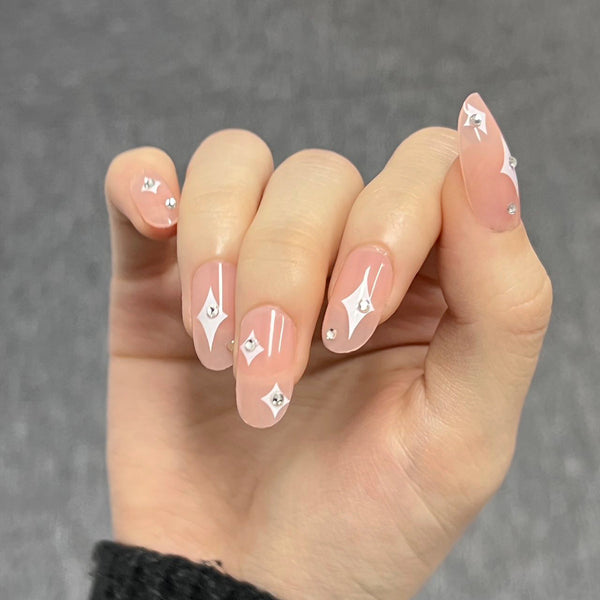 12 Sizes-24 Pcs Press On Nails JP2974