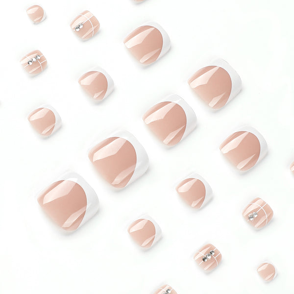 12 Sizes-24 Pcs Press On Nails JP2438