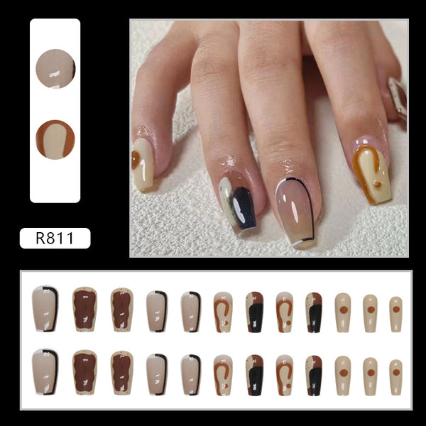12 Sizes-24 Pcs Press On Nails R811