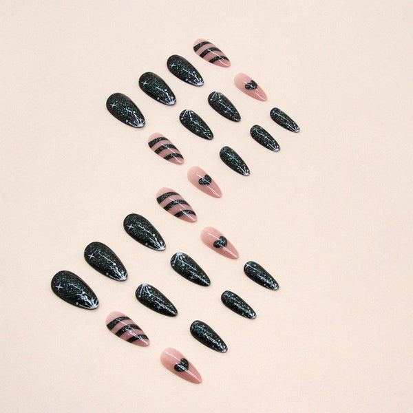 12 Sizes-24 Pcs Press On Nails W1038