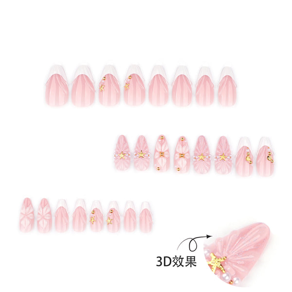 12 Sizes-24 Pcs Press On Nails JP4320