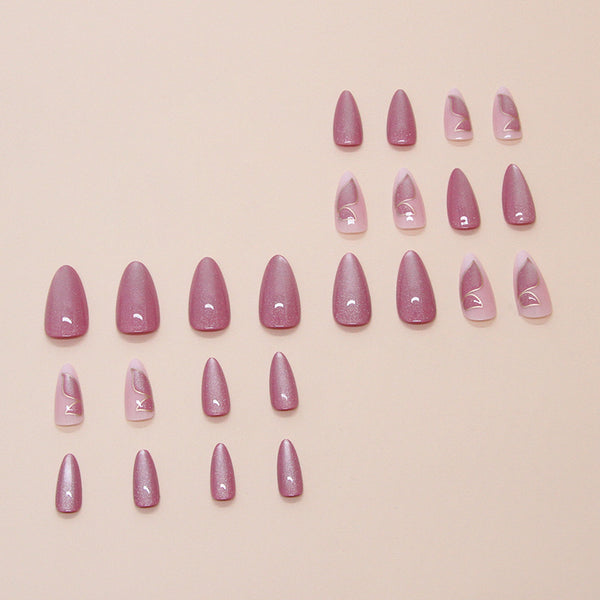 12 Sizes-24 Pcs Press On Nails W1816