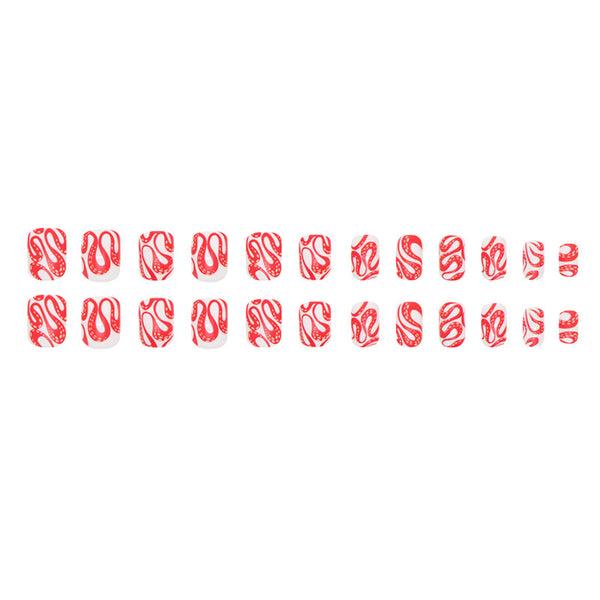 12 Sizes-24 Pcs Press On Nails W896