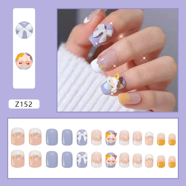 12 Sizes-24 Pcs Press On Nails Z122