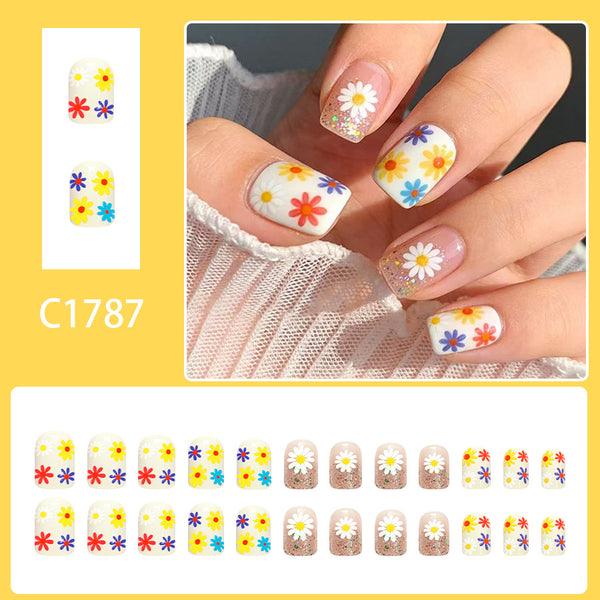 12 Sizes-24 Pcs Press On Nails C1787