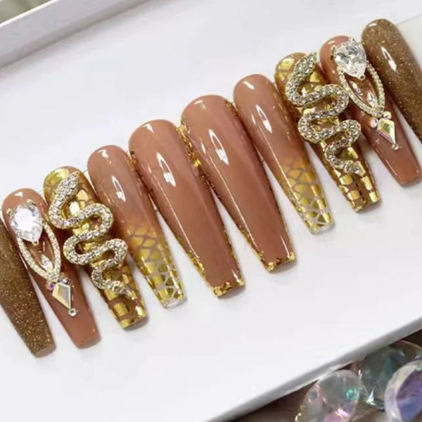 12 Sizes-24 Pcs Press On Nails Z510