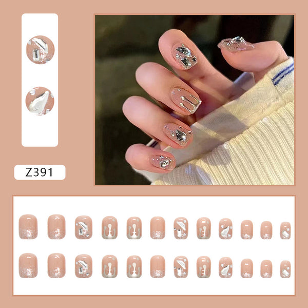 12 Sizes-24 Pcs Press On Nails Z362