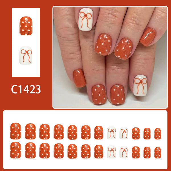 12 Sizes-24 Pcs Press On Nails C1423