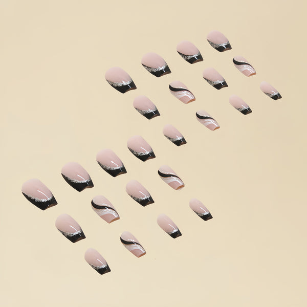 12 Sizes-24 Pcs Press On Nails Y008