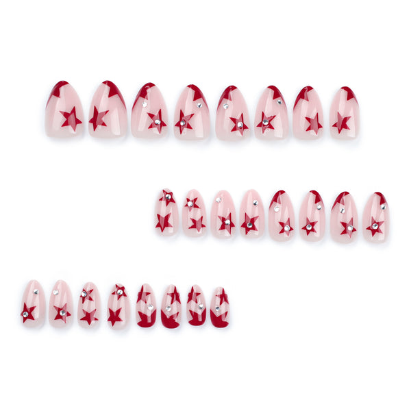 12 Sizes-24 Pcs Press On Nails JP3255