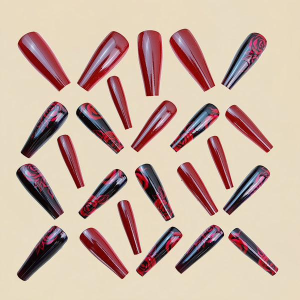 12 Sizes-24 Pcs Press On Nails Y907