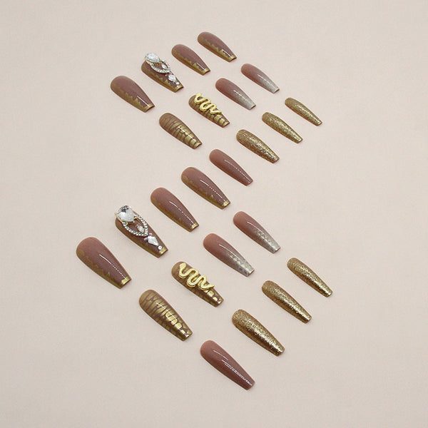 12 Sizes-24 Pcs Press On Nails Z510