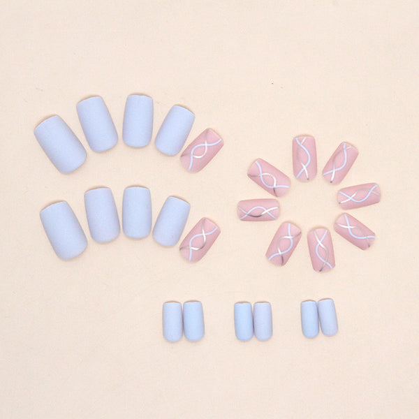 12 Sizes-24 Pcs Press On Nails W648