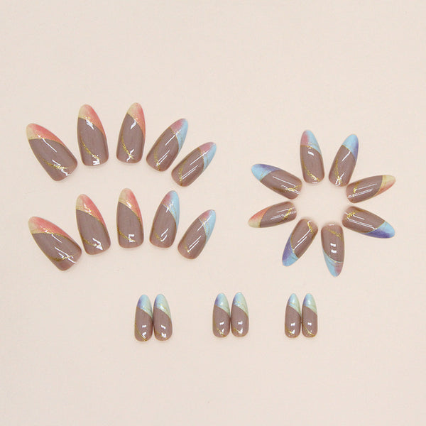 12 Sizes-24 Pcs Press On Nails W489