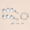 12 Sizes-24 Pcs Press On Nails F064
