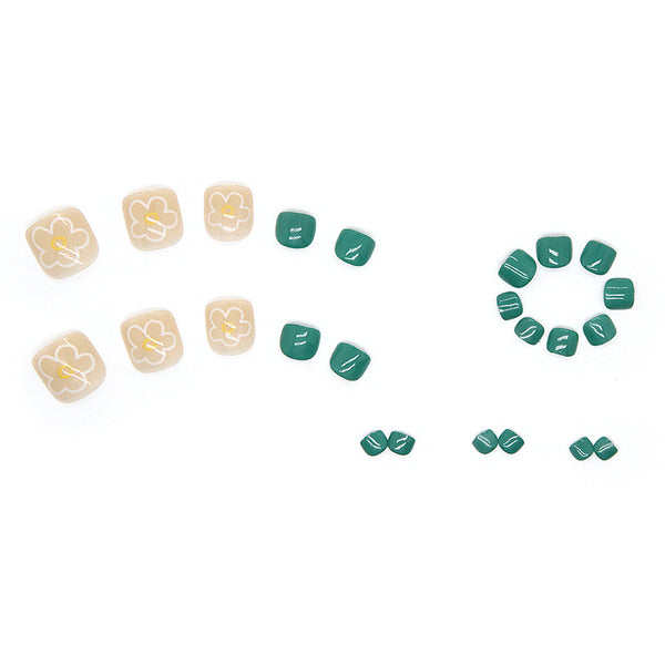 12 Sizes-24 Pcs Press On Nails F036