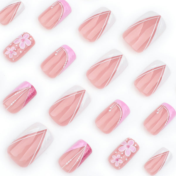 12 Sizes-24 Pcs Press On Nails JP3771