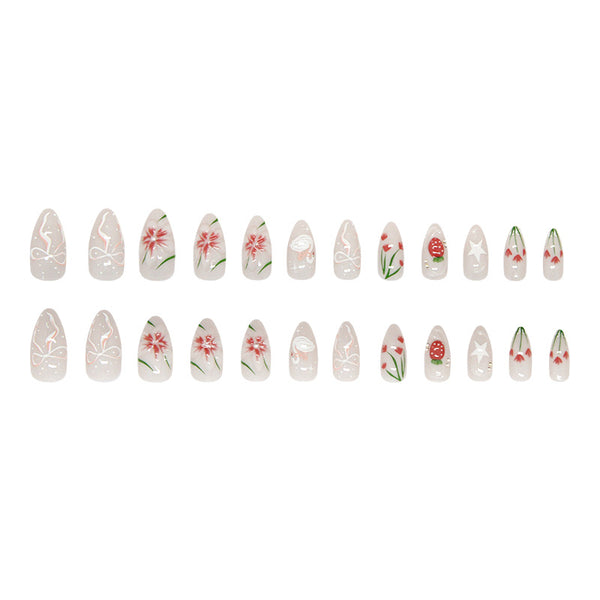 12 Sizes-24 Pcs Press On Nails Z1089