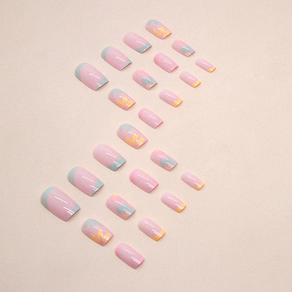 12 Sizes-24 Pcs Press On Nails W1358