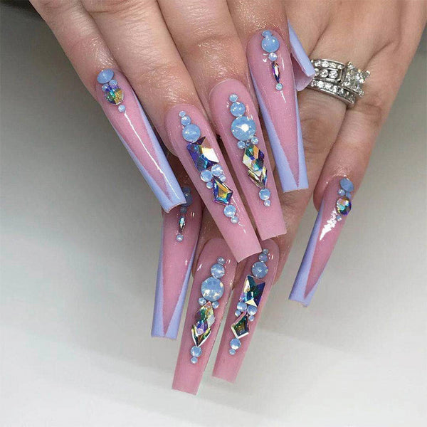12 Sizes-24 Pcs Press On Nails JP1735