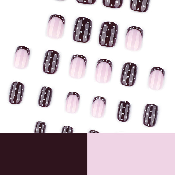 12 Sizes-24 Pcs Press On Nails JP4229