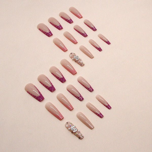 12 Sizes-24 Pcs Press On Nails Z742