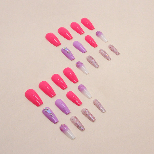 12 Sizes-24 Pcs Press On Nails Z726