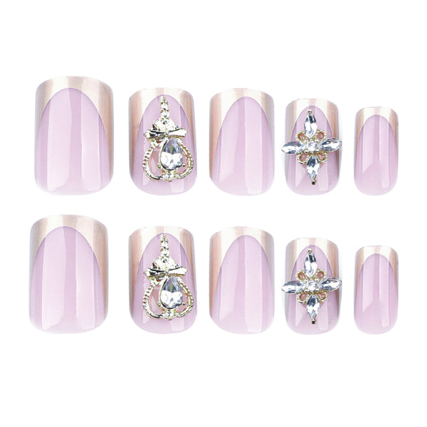 12 Sizes-24 Pcs Press On Nails JP3428