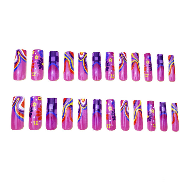 12 Sizes-24 Pcs Press On Nails Y077
