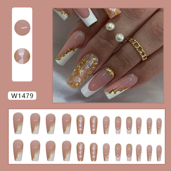 12 Sizes-24 Pcs Press On Nails W1479