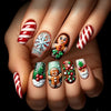 12 Sizes-24 Pcs Press On Nails Y1215
