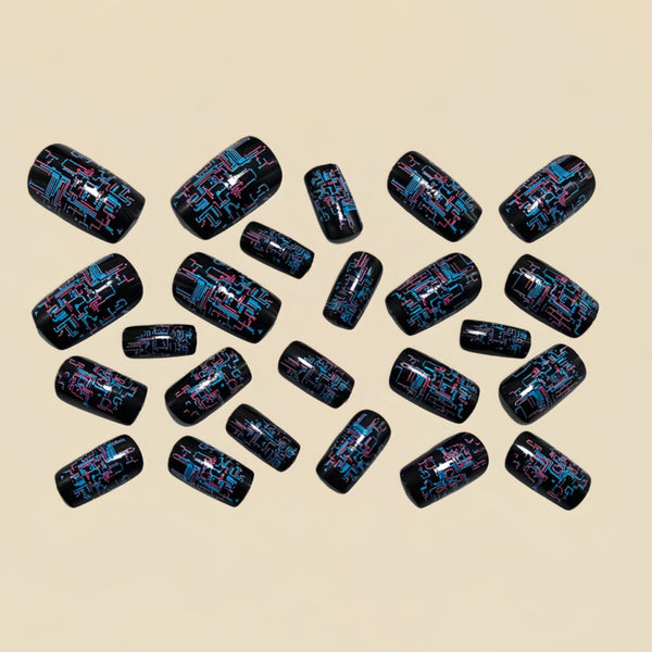 12 Sizes-24 Pcs Press On Nails Y1565