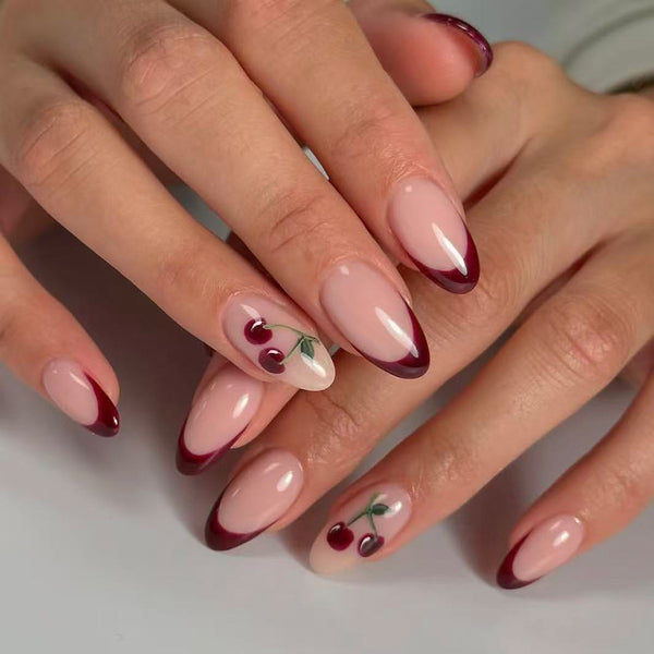 12 Sizes-24 Pcs Press On Nails C1307