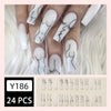 12 Sizes-24 Pcs Press On Nails Y186