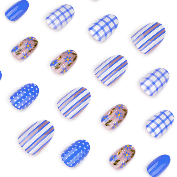 12 Sizes-24 Pcs Press On Nails JP3960