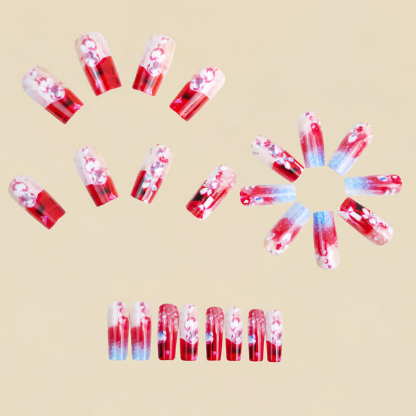 12 Sizes-24 Pcs Press On Nails Y1663