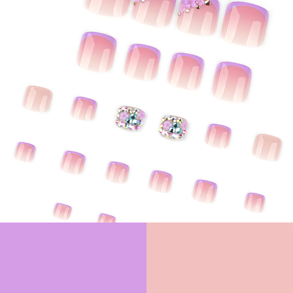 12 Sizes-24 Pcs Press On Nails JP4251