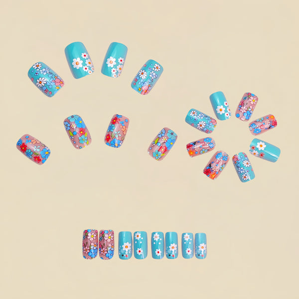 12 Sizes-24 Pcs Press On Nails Y1028