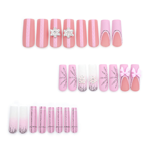 12 Sizes-24 Pcs Press On Nails JP3452