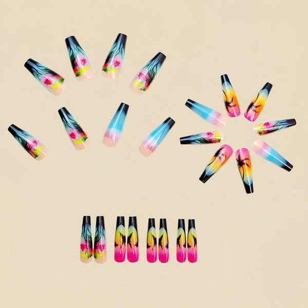 12 Sizes-24 Pcs Press On Nails Y971