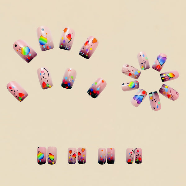 12 Sizes-24 Pcs Press On Nails Y577