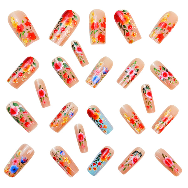 12 Sizes-24 Pcs Press On Nails Y794