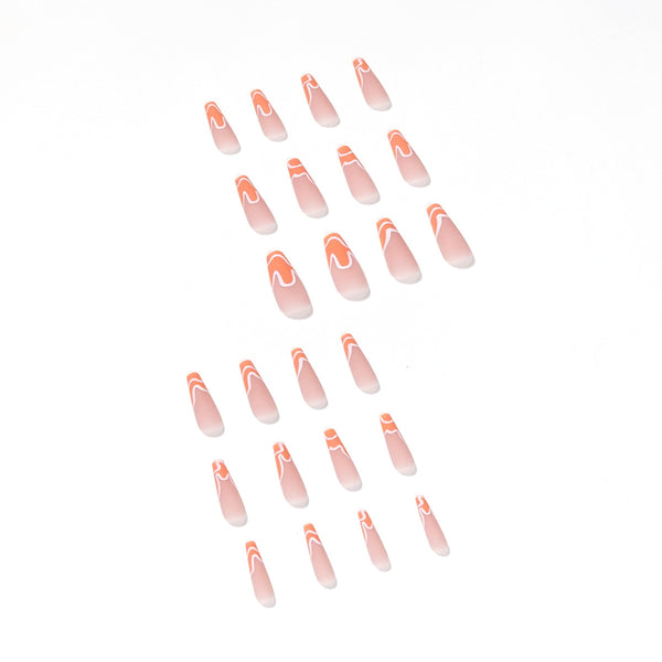 12 Sizes-24 Pcs Press On Nails JP1409
