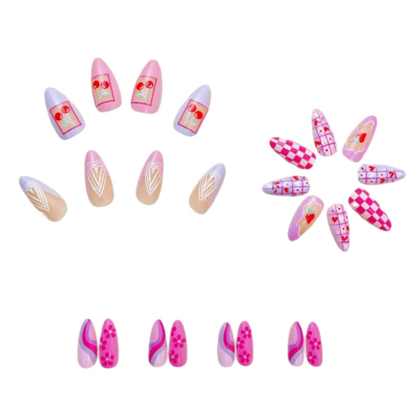 12 Sizes-24 Pcs Press On Nails YQ02