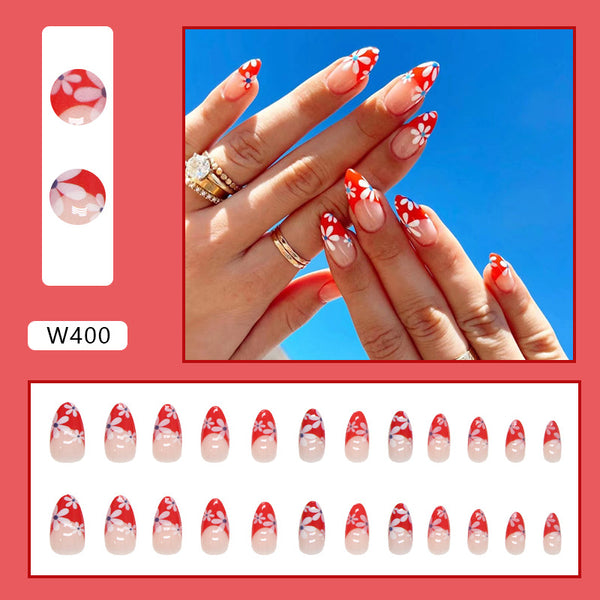 12 Sizes-24 Pcs Press On Nails W400