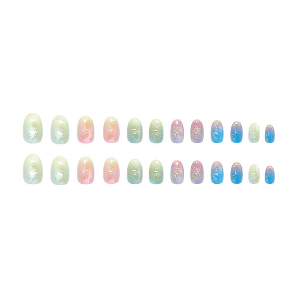 12 Sizes-24 PcsPress On Nails W2079