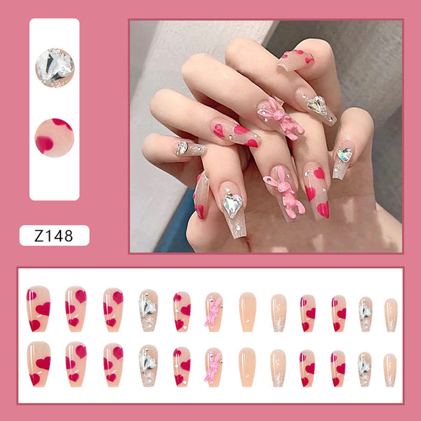 12 Sizes-24 Pcs Press On Nails Z122
