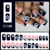 12 Sizes-24 Pcs Press On Nails C1180