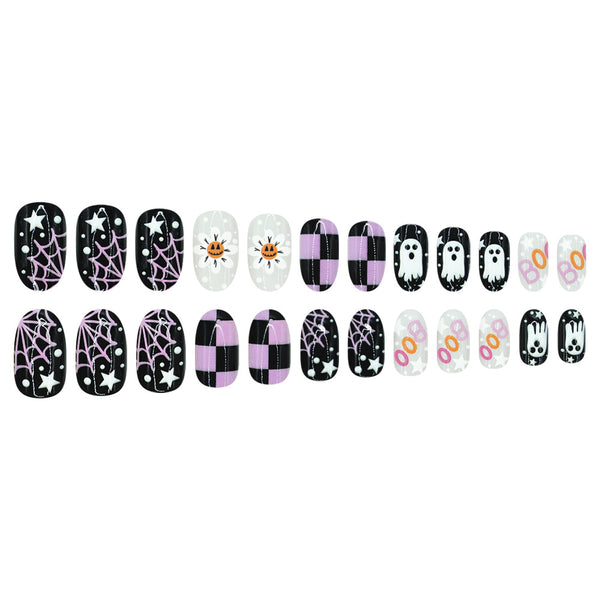 12 Sizes-24 Pcs Press On Nails MX221