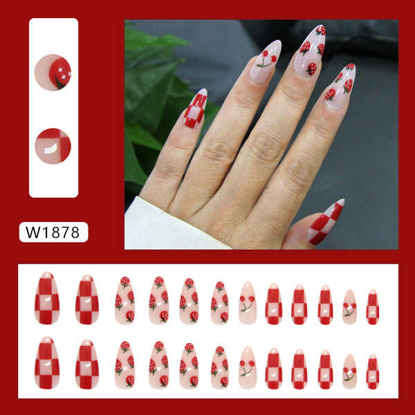 12 Sizes-24 Pcs Press On Nails W1878